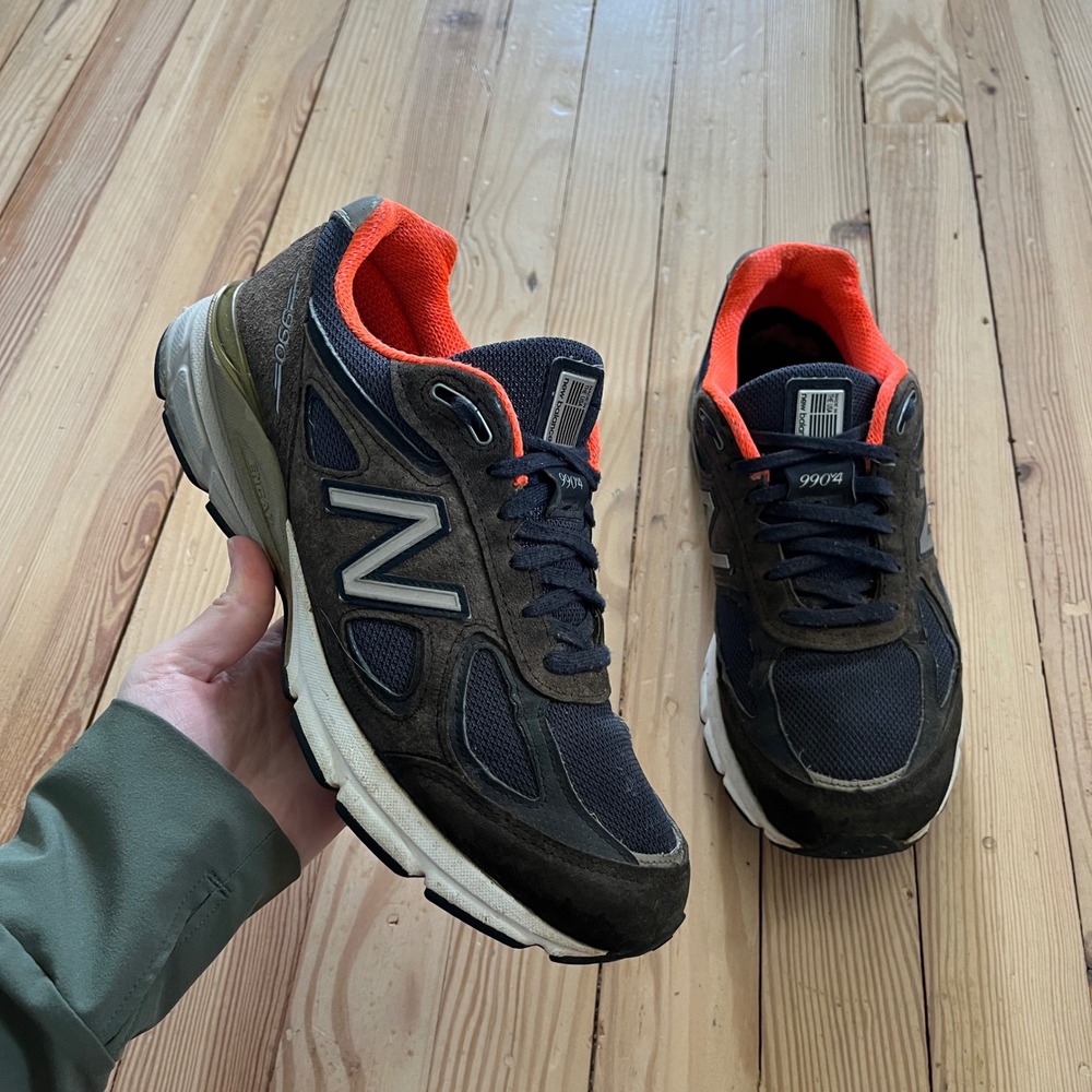 New Balance 990v4 athletic casual Brown Navy Orange M990SB4 womens Sz 10 Sneaker
